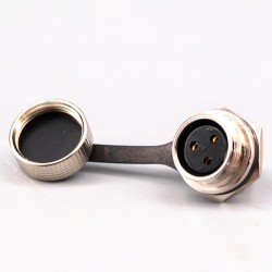 GX16 Aviation Circular Connector 3pin IP67 Waterproof Reverse Type Male and Female Diameter 16mm Solder