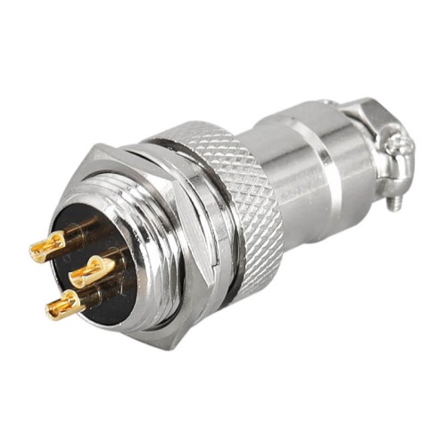GX16 Aviation Circular Connector 3pin Male Plug and Female Socket Diameter 16mm Solder Type GX16 Aviation Circular Connector 3pin Male Plug and Female Socket Diameter 16mm Solder Type