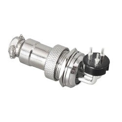 GX16 Aviation Connector 16mm Thread GX16-3 Pin Straight Female and Right Angled Male Socket for PCB