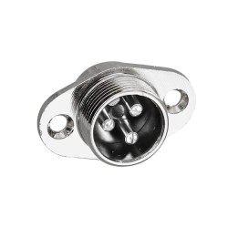 GX16 Connector 3pin Male and Female 2 Hole Flange Aviation Plug and Socket Solder Type