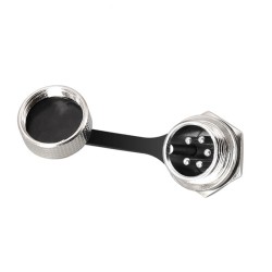 GX16 Connector 5Pin Straight Female Plug to Male Socket Back Mount Solder Type for Cable IP67 Waterproof