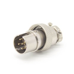 GX16 Connector 6 Pin Reverse Straight Male Plug For Cable