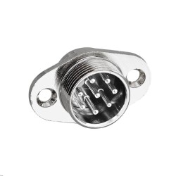 GX16 Connector 8pin Male and Female 2 Hole Flange Aviation Plug and Socket Solder Type