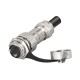 GX16 Connector IP67 Waterproof 2Pin Standard Type Straight Female Plug and Male Socket with Metal Dust Cap