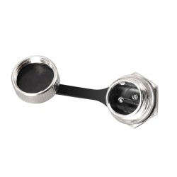 GX16 Connector IP67 Waterproof 2Pin Standard Type Straight Male Socket Solder Type with Metal Dust Cap