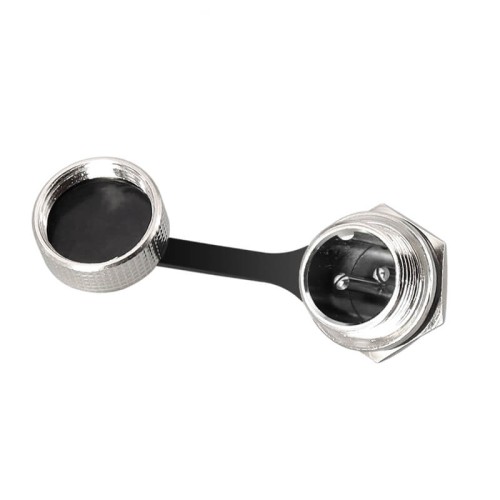 GX16 Connector IP67 Waterproof 2Pin Standard Type Straight Male Socket Solder Type with Metal Dust Cap GX16 Connector IP67 Waterproof 2Pin Standard Type Straight Male Socket Solder Type with Metal Dust Cap