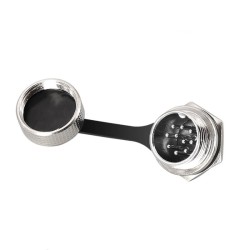 GX16 Standard Type Connector GX16-10 Pin Male and Female Solder Type IP67 Waterproof with Metal Dust Cap