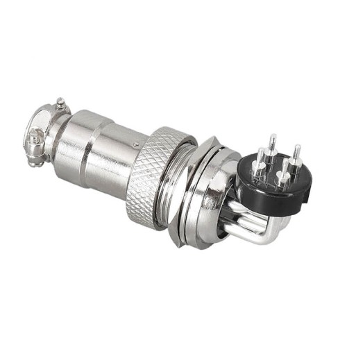 GX16 Standard Type Connector GX16-4 Pin Male and Female Right Angled Socket for PCB GX16 Standard Type Connector GX16-4 Pin Male and Female Right Angled Socket for PCB