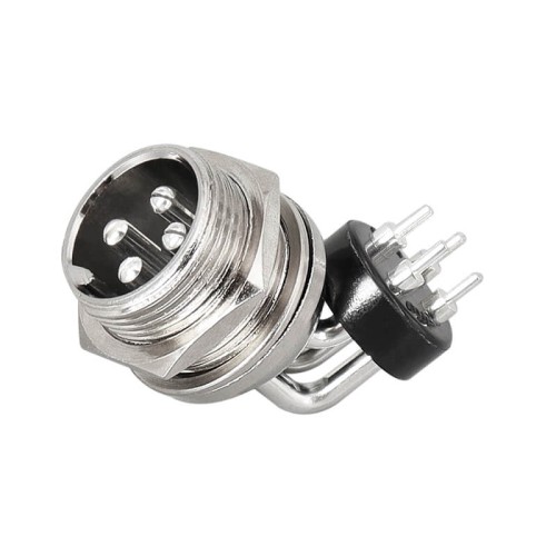 GX16 Standard Type Connector GX16-4 Pin Male and Female Right Angled Socket for PCB GX16 Standard Type Connector GX16-4 Pin Male and Female Right Angled Socket for PCB
