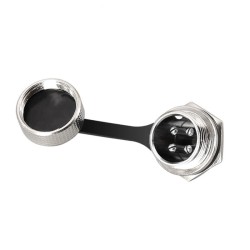 GX16 Standard Type Connector GX16-4 Pin Male and Female Solder Type IP67 Waterproof with Metal Dust Cap