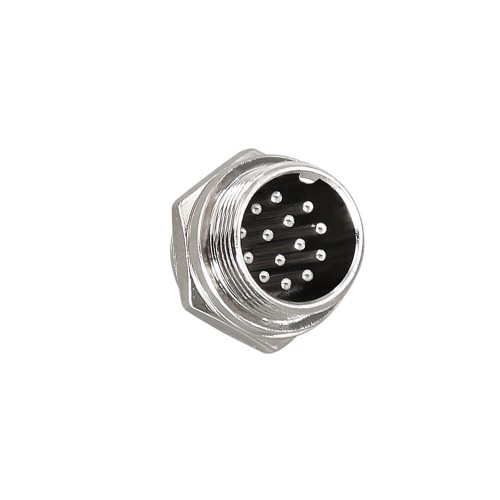 GX20 14 Pin Angled Connector Female Plug Aviation Wire Connector Metal Male Socket Back Mount Solder Cup