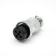 GX20 4 Pin Connector Standard Type Straight Female Pulg to Male Socket Flange Mounting Solder Cup For Cable GX20 4 Pin Connector Standard Type Straight Female Pulg to Male Socket Flange Mounting Solder Cup For Cable
