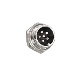 GX20 6 Pin Angled Female Connector Aviation Plug Wire Connector Metal Male Socket Back Mount Solder Cup