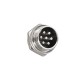 GX20 7 Pin Angled Connector Female Plug Aviation Wire Connector Metal Male Socket Back Mount Solder Cup
