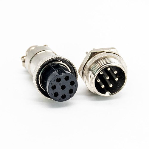 GX20 8 Pin Connector Straight Standard Type Female Pulg to Male Socket Rear Bulkhead Solder Type For Cable GX20 8 Pin Connector Straight Standard Type Female Pulg to Male Socket Rear Bulkhead Solder Type For Cable