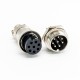 GX20 8 Pin Connector Straight Standard Type Female Pulg to Male Socket Rear Bulkhead Solder Type For Cable GX20 8 Pin Connector Straight Standard Type Female Pulg to Male Socket Rear Bulkhead Solder Type For Cable