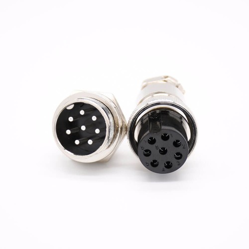 GX20 8 Pin Connector Straight Standard Type Female Pulg to Male Socket Rear Bulkhead Solder Type For Cable GX20 8 Pin Connector Straight Standard Type Female Pulg to Male Socket Rear Bulkhead Solder Type For Cable