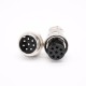 GX20 8 Pin Connector Straight Standard Type Female Pulg to Male Socket Rear Bulkhead Solder Type For Cable GX20 8 Pin Connector Straight Standard Type Female Pulg to Male Socket Rear Bulkhead Solder Type For Cable
