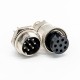 GX20 8 Pin Connector Straight Standard Type Female Pulg to Male Socket Rear Bulkhead Solder Type For Cable GX20 8 Pin Connector Straight Standard Type Female Pulg to Male Socket Rear Bulkhead Solder Type For Cable