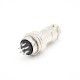 GX20 8 Pin Connector Straight Standard Type Female Pulg to Male Socket Rear Bulkhead Solder Type For Cable GX20 8 Pin Connector Straight Standard Type Female Pulg to Male Socket Rear Bulkhead Solder Type For Cable