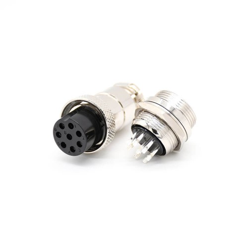 GX20 8 Pin Connector Straight Standard Type Female Pulg to Male Socket Rear Bulkhead Solder Type For Cable GX20 8 Pin Connector Straight Standard Type Female Pulg to Male Socket Rear Bulkhead Solder Type For Cable