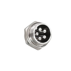 GX20 Connector 5 Pin Angled Female Plug Aviation Wire Connector Metal Male Socket Back Mount Solder Cup