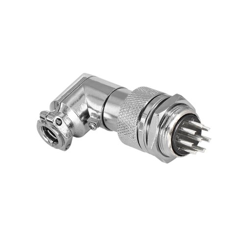 GX20 Connector 8 Pin Female Plug Angled Aviation Wire Connector Metal Male Socket Back Mount Solder Cup