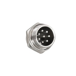 GX20 Connector 8 Pin Female Plug Angled Aviation Wire Connector Metal Male Socket Back Mount Solder Cup