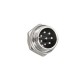 GX20 Connector 8 Pin Female Plug Angled Aviation Wire Connector Metal Male Socket Back Mount Solder Cup