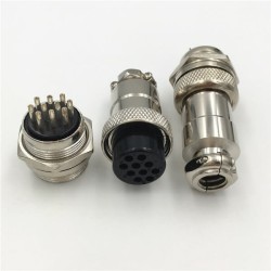 Gx20 Panel Mount Connector 10 Pin Straight Male and Female Circular Aviation Connector
