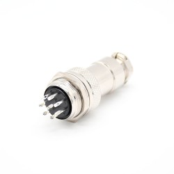 GX20 Plug 8 Pin Male Female Panel Metal 180 Degree Solder Type for Cable