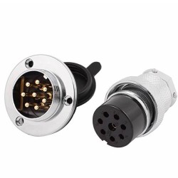GX30 Circle Flange Connector 8 Pin Male Female Wire Panel Connector