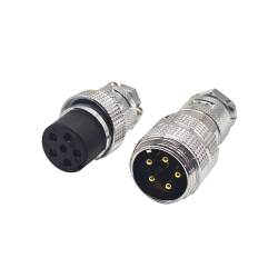 Metal Circular Connectors 5 Pin Butt Joint GX25 Straight Male Female Electrical Connector 2 PCS