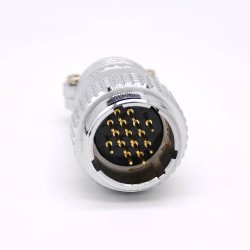 15 Pin Connector Round P24 Male Plug Straight Connector for Cable