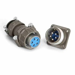 P20 5-Core Female Plug and Male Socket Straight Set P20K9Q Hole + P20J9A Pin Aviation Connector