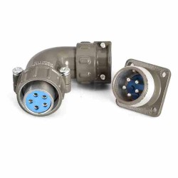 P20 5-Core Female Plug and Male Socket Straight Set P20K9S Hole + P20J9A Pin Aviation Connector