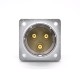 Socket 3 Pin P48 Male Straight 4 Hole Flange Connector