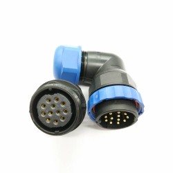 12 Pin Connector SP29 Aviation Connector Plug Angled&Socket Rear-nut Mount