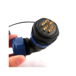 19 Pin Connectors IP67 SP29 Panel Mount Socket Right Angle Plug Type