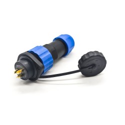 3 Pin Connector Waterproof Male Plug & Female Socket 2 Holes Flange Panel Mount Solder Type SP21 Series