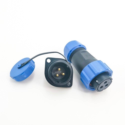3 Pin Connectors Waterproof Female Plug & Male Socket 2 Holes Flange Panel Mount Solder Type SP21 Series 3 Pin Connectors Waterproof Female Plug & Male Socket 2 Holes Flange Panel Mount Solder Type SP21 Series