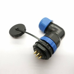 7 Pin Connector Aviation Connector SP29 Plug Angled&Socket Rear-nut Mount