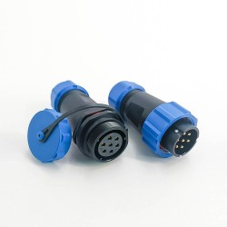 7 Pin Connector SP21 Series Waterproof Circular Male Plug & Female Socket Connector In-Line Type SP21-7 Pins Connector