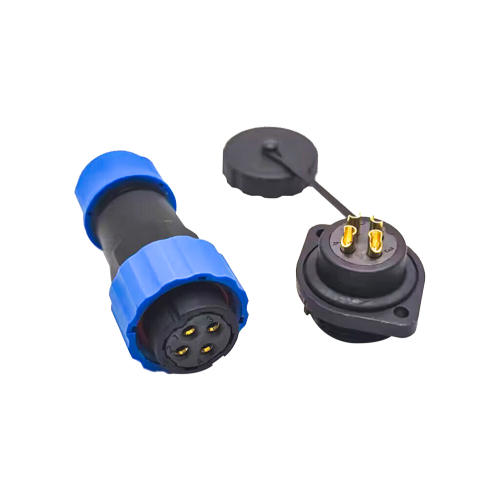 Elecbee 4 Pin Connector Waterproof Female Plug & Male Socket 2 Holes Flange Panel Mount Solder Type SP21 Series Elecbee 4 Pin Connector Waterproof Female Plug & Male Socket 2 Holes Flange Panel Mount Solder Type SP21 Series