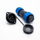 Elecbee 4 Pin Connector Waterproof Female Plug & Male Socket 2 Holes Flange Panel Mount Solder Type SP21 Series Elecbee 4 Pin Connector Waterproof Female Plug & Male Socket 2 Holes Flange Panel Mount Solder Type SP21 Series