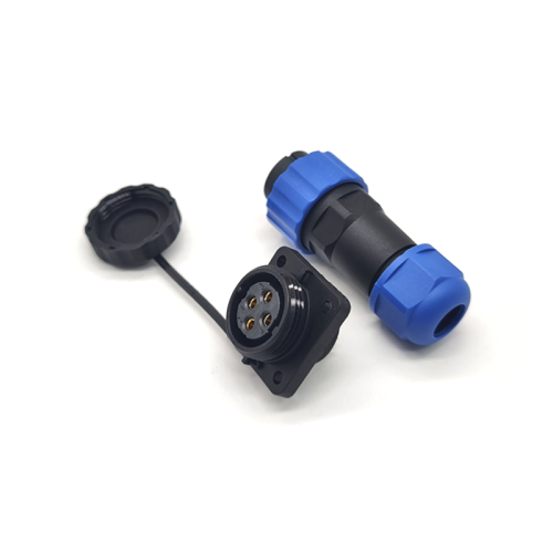Elecbee 4 Pin Connector Waterproof Male Plug & Female Socket 4 Holes Flange Panel Mount Solder Type SP21 Series Elecbee 4 Pin Connector Waterproof Male Plug & Female Socket 4 Holes Flange Panel Mount Solder Type SP21 Series