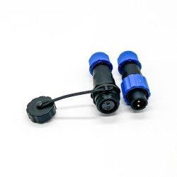 Elecbee IP68 sp13 male plug & female socket in line type one pair 2 pin connector