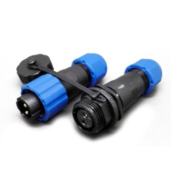 Elecbee IP68 sp13 male plug & female socket in line type one pair 2 pin connector