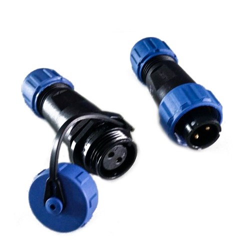 Elecbee IP68 sp13 male plug & female socket in line type one pair 2 pin connector Elecbee IP68 sp13 male plug & female socket in line type one pair 2 pin connector