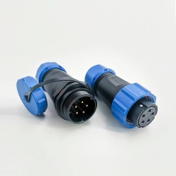 Elecbee SP 21 Connector IP68 Waterproof Connetor 5 pin In-line Female Plug & Male Socket SP21-5 Pins Connector